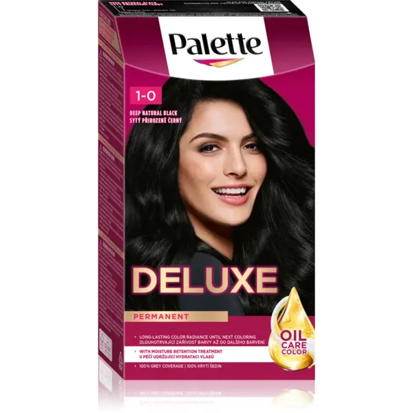 Schwarzkopf Palette Deluxe Culoare permanenta pentru par culoare 1-0 (900) Deep Natural Black 1 buc