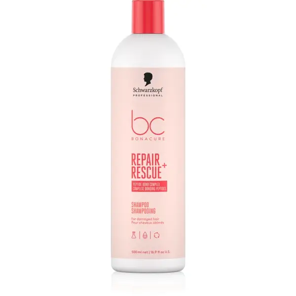 Schwarzkopf Professional BC Bonacure Repair Rescue+ șampon îngrijire pentru par deteriorat 500 ml
