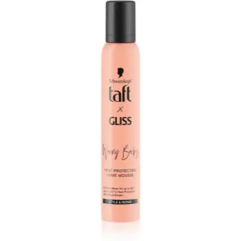 Schwarzkopf Taft x Gliss spumă pentru volum și forma coafurii, cu protecție termică pentru par ondulat si cret