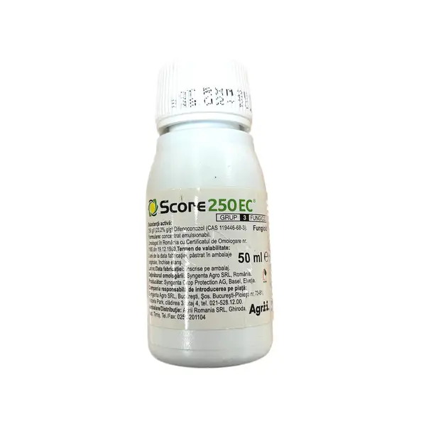 Score 250EC 50 ml, fungicid sistemic, Syngenta, Rapan, Monilioza, Fainare, Alternarioza, Basicarea frunzelor; (cais, capsun, cires, mar, piersic, rapita, sfecla zahar, tomate, visin) - Default Title