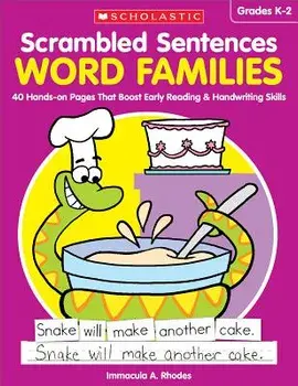 Scrambled Sentences: Word Families: 40 Hands-On Pages That Boost Early Reading & Handwriting Skills, Paperback/Immacula A. Rhodes