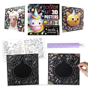 Scratch Art 3D Posters: Unicorn & Friends, Paperback/Igloo Books