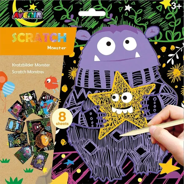 Scratch desene Avenir - Monstru, 8 buc.
