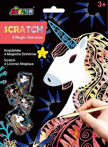 Scratch desene Avenir - Unicorni, 4 desene