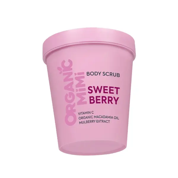 Scrub de corp fructat Sweet Berry, 250g, Organic Mimi
