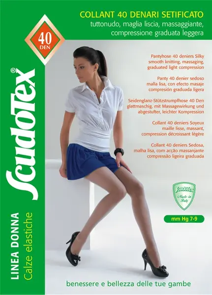 Scudotex 433 Ciorapi compresivi pantaloni, compresie usoara 40 DEN, Visone, marimea 5-XL