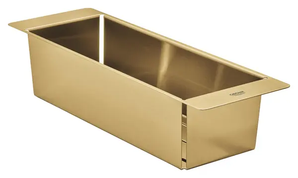 Scurgator chiuveta Grohe, Multifunctional Colander 450, 450 x 150 x 100, otel, brushed cool sunrise, auriu mat