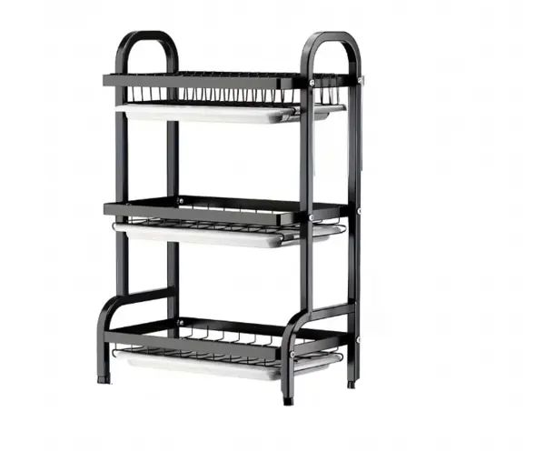 Scurgator vase pliabil pe 3 nivele uscator farfurii suport din Inox