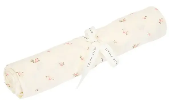 Scutec de bumbac pentru bebeluși Little Dutch Fairy Blossom - 120 х 120 cm