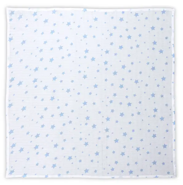 Scutec din bumbac Lorelli - 80 x 80 cm, ploaie de stele albastre