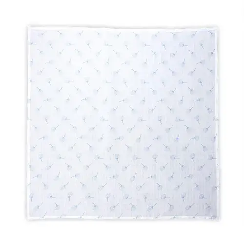 Scutec pled muselina Lorelli Aquatic Floral, Bumbac, Antialergenic, 80 x 80 cm