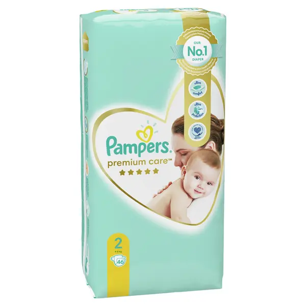 Scutece bebelusi Pampers - Premium Care 2, 46 buc.