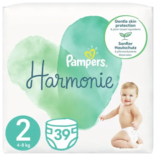 Scutece bebelusi Pampers - Pure 2, 39 buc.