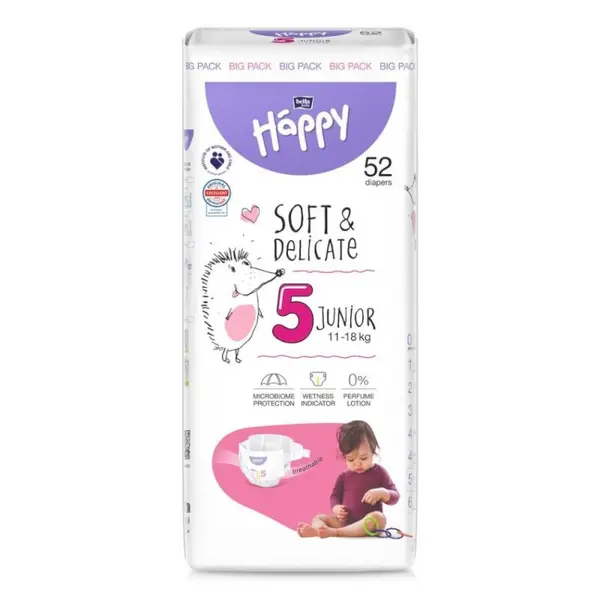 Scutece Bella Baby Happy Nr. 5 Junior, 52 Bucati