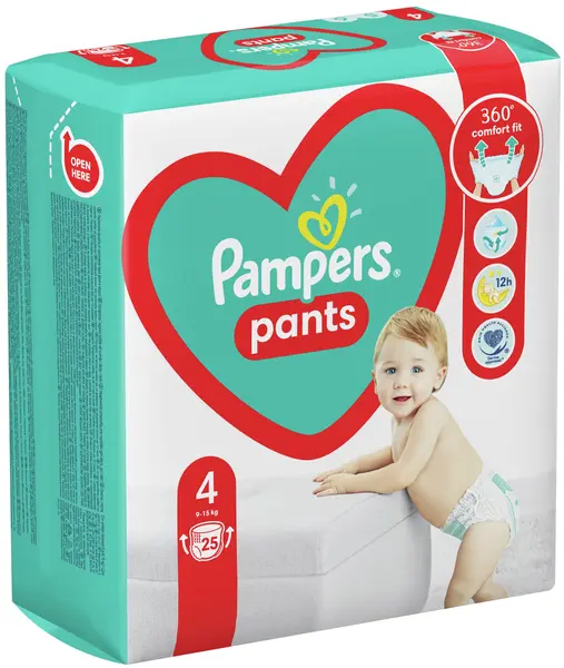 Scutece chilotei Pampers 4, 25 buc.