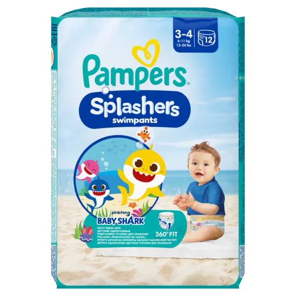 Scutece chilotel pentru apa Marimea 3-4 6-11kg, 12 bucati, Pampers