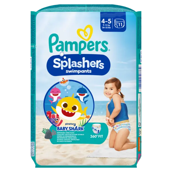Scutece chilotel pentru apa Marimea 4-5 9-15kg, 11 bucati, Pampers