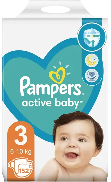 Scutece Pampers - Active Baby 3, 152 buc.