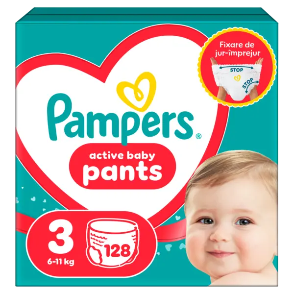 Scutece Pants Nr. 3 pentru 6-11 kg, 128 bucati, Pampers