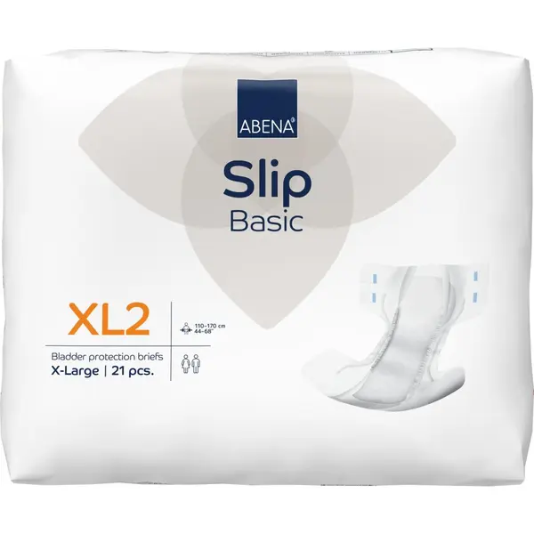 Scutece pentru adulti Slip Basic XL2 cu absorbtie 3300ml, 21 bucati, Abena