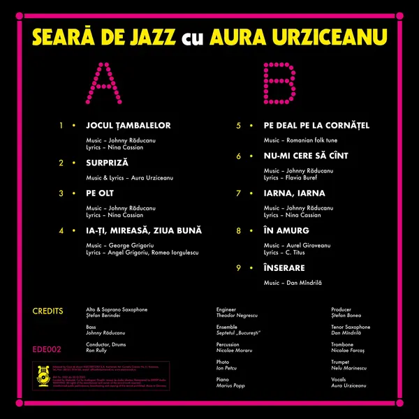 Seara de jazz cu Aura - Vinyl | Aura Urziceanu