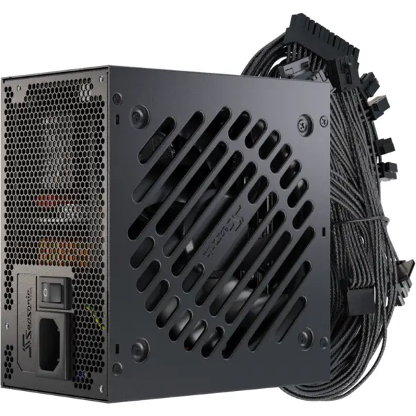 SEASONIC Sursa de alimentare Seasonic Core BC-750 ATX3.1 pentru PC, 1x GPU de mare putere cu 12 pini, 2x PCIe, 750 wati, SRP-CBC751-A5A51JF, Negru
