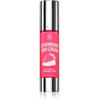 Secret play Hot Effect Strawberry with Cream gel lubrifiant cu aromă