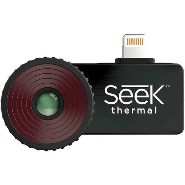 Seek Thermal Camera cu termoviziune Seek Thermal Compact Pro, 9 Hz, compatibila iOS, mufa Lightning, Negru