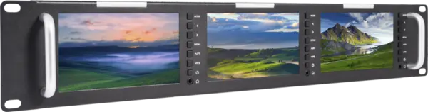 Seetec T51 Monitor Broadcast Rack 2RU Triplu 5 inch, Rezolutie 800x480, Intrare/Iesire 3G-SDI HDMI CVBS, Tally Light, Metal