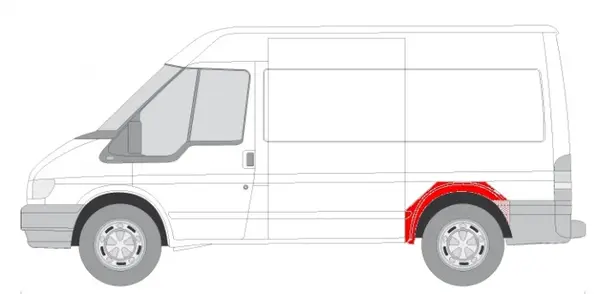 Segment reparatie aripa spate stanga model scurt FORD TRANSIT intre 2000-2014