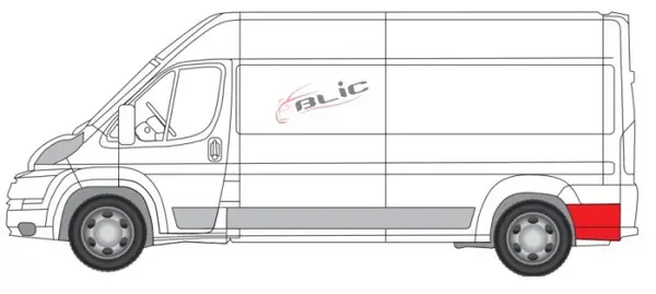 Segment reparatie aripa stanga potrivit CITROEN JUMPER; FIAT DUCATO; PEUGEOT BOXER 04.06-08.14