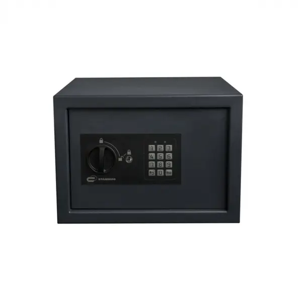 Seif electronic 25x35x25 cm, 16 L, Negru,Otel