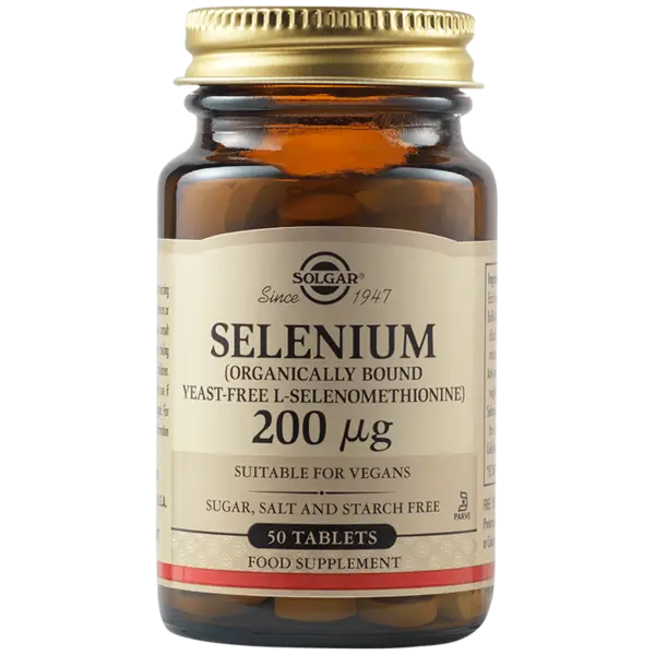 Seleniu 200mcg, 50 tablete, Solgar