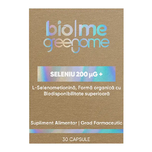 Seleniu (l-selenometionina) 200μg+, 30 capsule, Biome