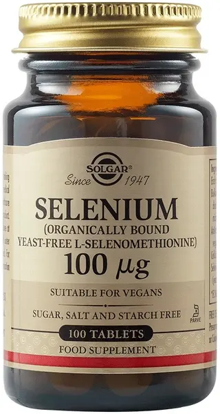 Selenium, 100 mcg, 100 tablete, Solgar