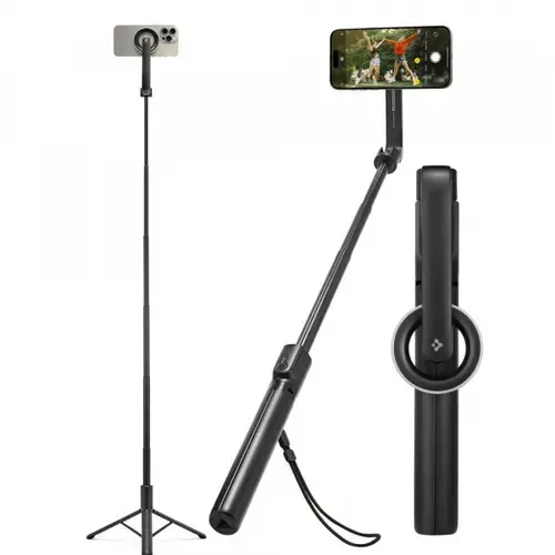 Selfie Stick Bluetooth Spigen S580W, Universal, AMP07659, Negru
