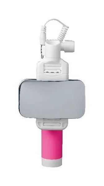 Selfie stick Cellularline - Total View, 3.5mm, roz