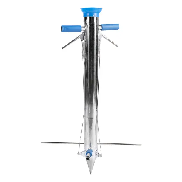 Semanatoare manuala pentru rasaduri, Plantator manual din inox cu manere si pedala, Micul Fermier GF-2107, diametru 7.5 cm, adancime 17 cm