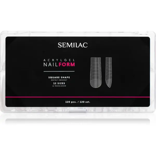 Semilac Accessories Acrylgel Nail Form șabloane pentru unghii mărime Square 120 buc