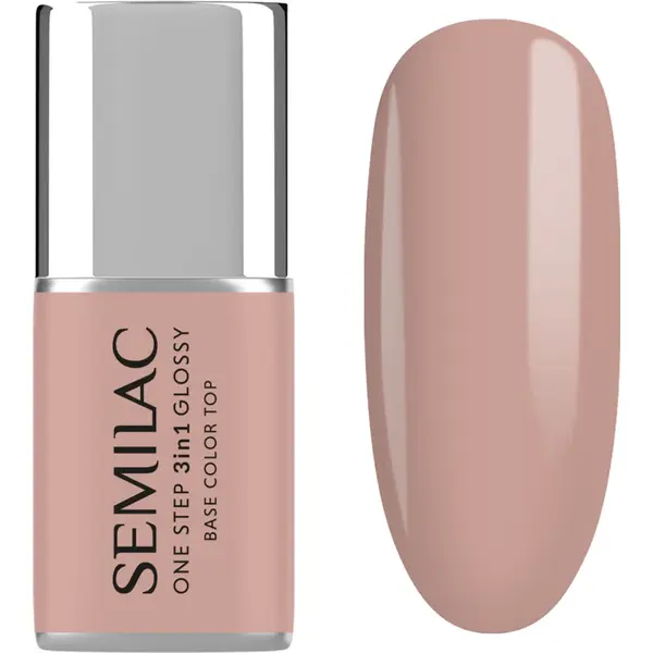 Semilac One Step 3in1 Glossy lac de unghii sub forma de gel culoare 210 French Beige 7 ml