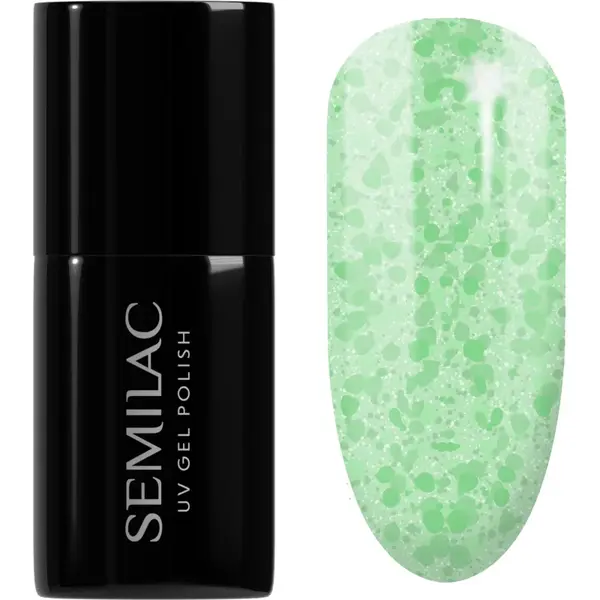 Semilac UV Hybrid Crushed_ICE unghii cu gel folosind UV / lampă cu LED culoare 494 Frozen Pistachios 7 ml