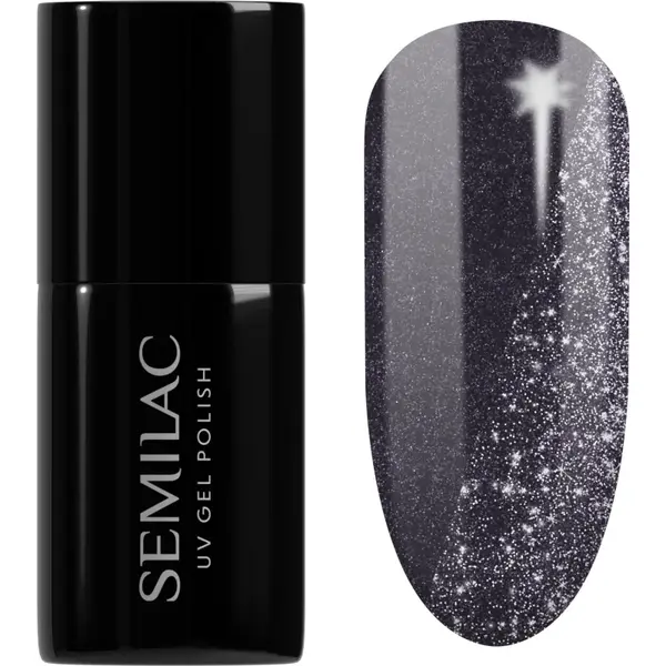 Semilac UV Hybrid Day and Night unghii cu gel folosind UV / lampă cu LED culoare 399 Dark & Spark 7 ml