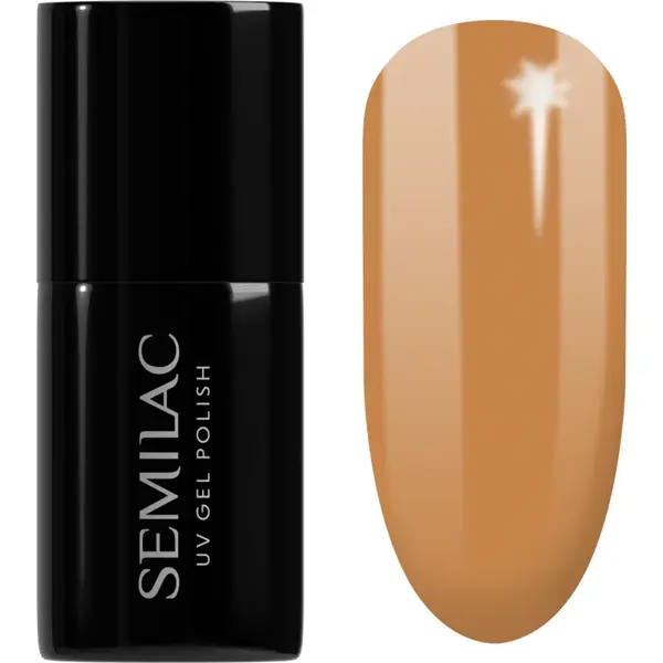 Semilac UV Hybrid Pastel Neons unghii cu gel folosind UV / lampă cu LED culoare 600 Apricot Crush 7 ml