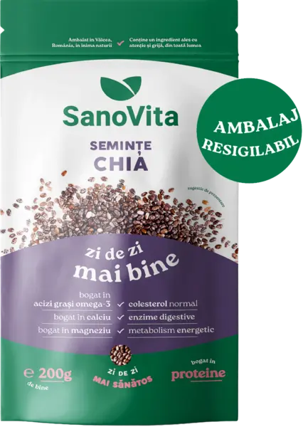Seminte de chia, 200g, SanoVita