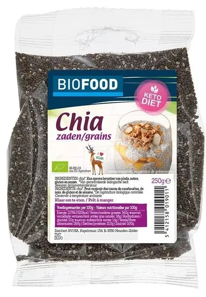 Semințe de chia bio, 250 g, Damhert