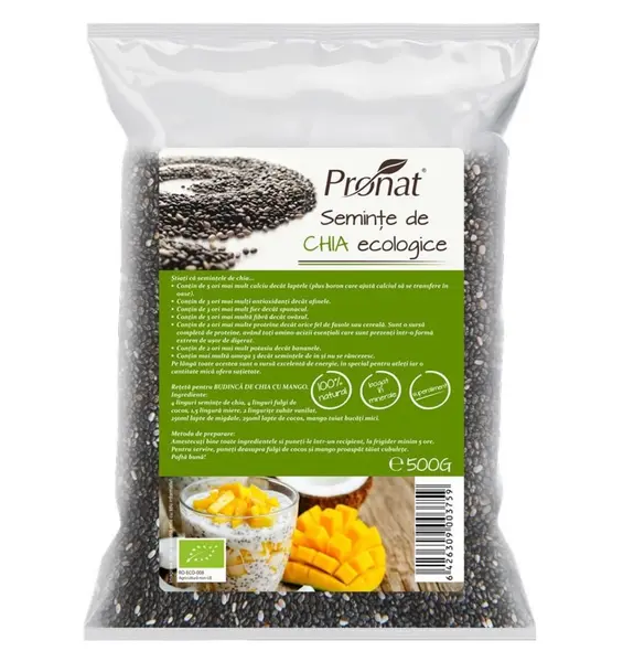 Seminte de Chia bio, 500 g