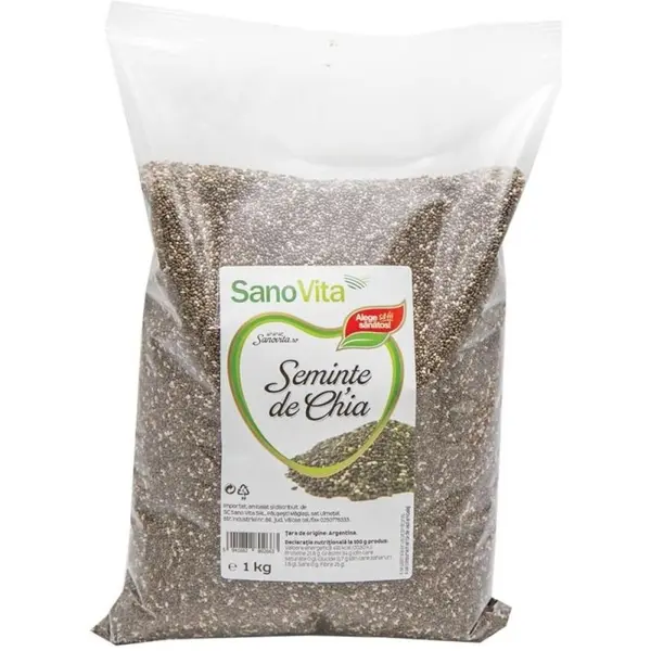Seminte de Chia, Sanovita, 1 kg