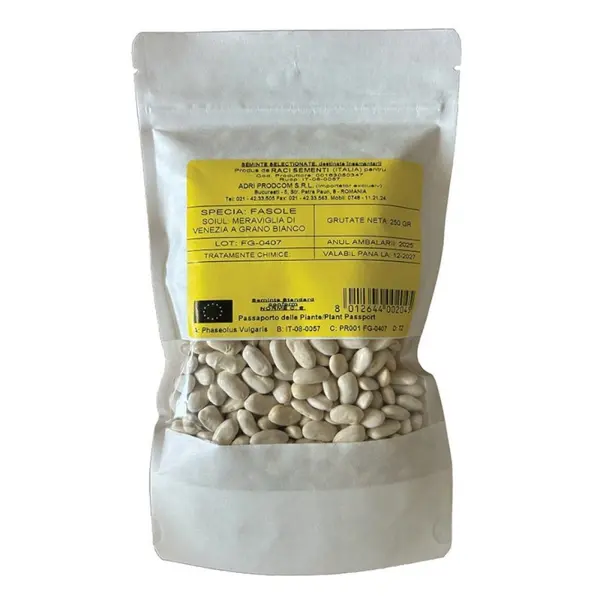 Seminte de Fasole Galbena Lata Urcatoare, 250 g, Raci Sementi