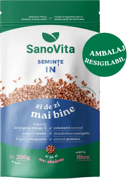 Seminte de in, 200g, SanoVita