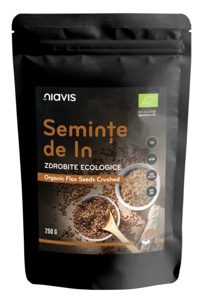 Seminte de in zdrobite ecologice, 250g, Niavis